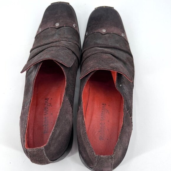 Robert Wayne Prince St Distressed Look Brown Slip On Shoes Studded Size 12 main image 8